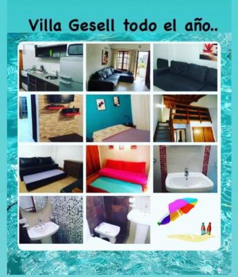Departamento en alquiler en Villa Gesell. 4 ambientes, 2 baños y capacidad de 4 a 6 personas. A 100 m de la playa